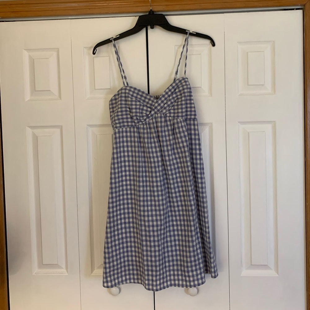 Sugar Lips blue and white check sundress